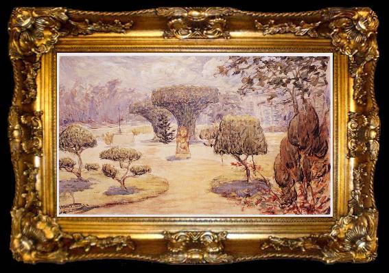 framed  unknow artist landscape, ta009-2